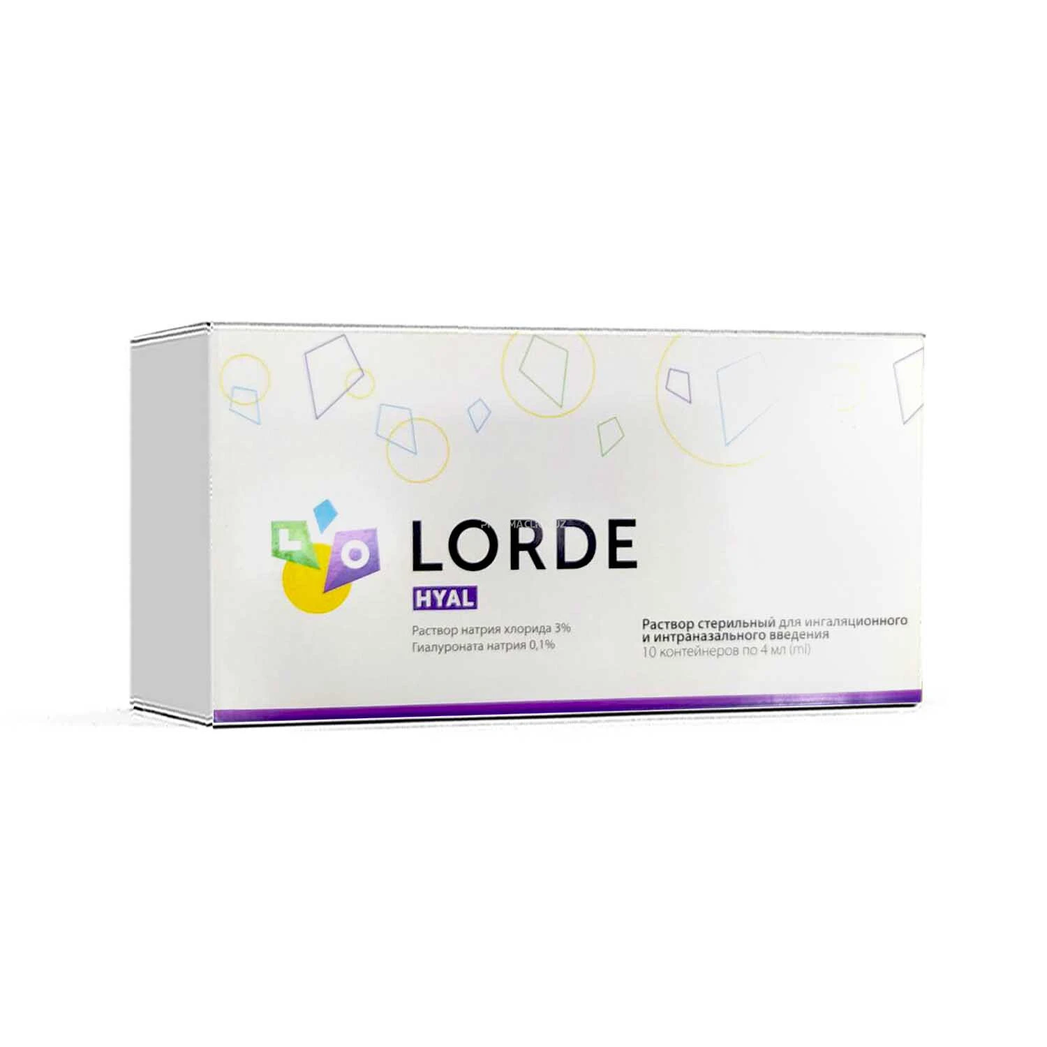 LORDE HYAL ingalyatsion va intranazal yuborish uchun steril eritma 4 ml №10