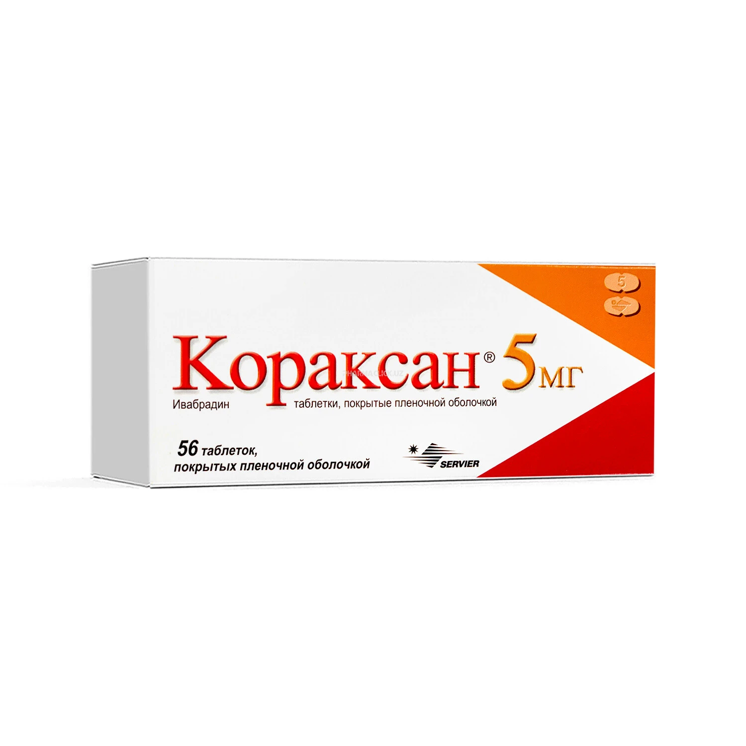 Koraksan plyonka qobiq bilan qoplangan tabletkalar 5 mg №56