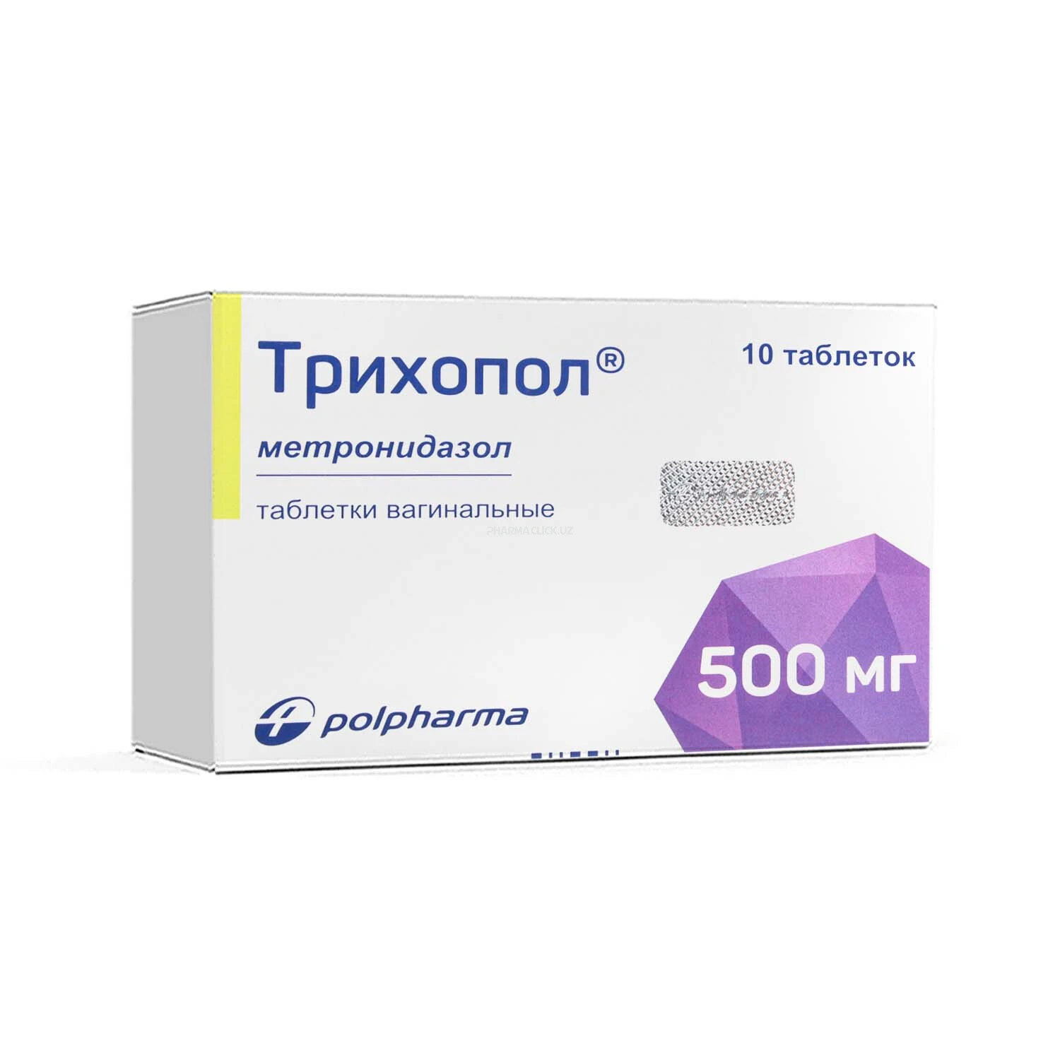 Trixopol vaginal tabletkalar 500 mg №10