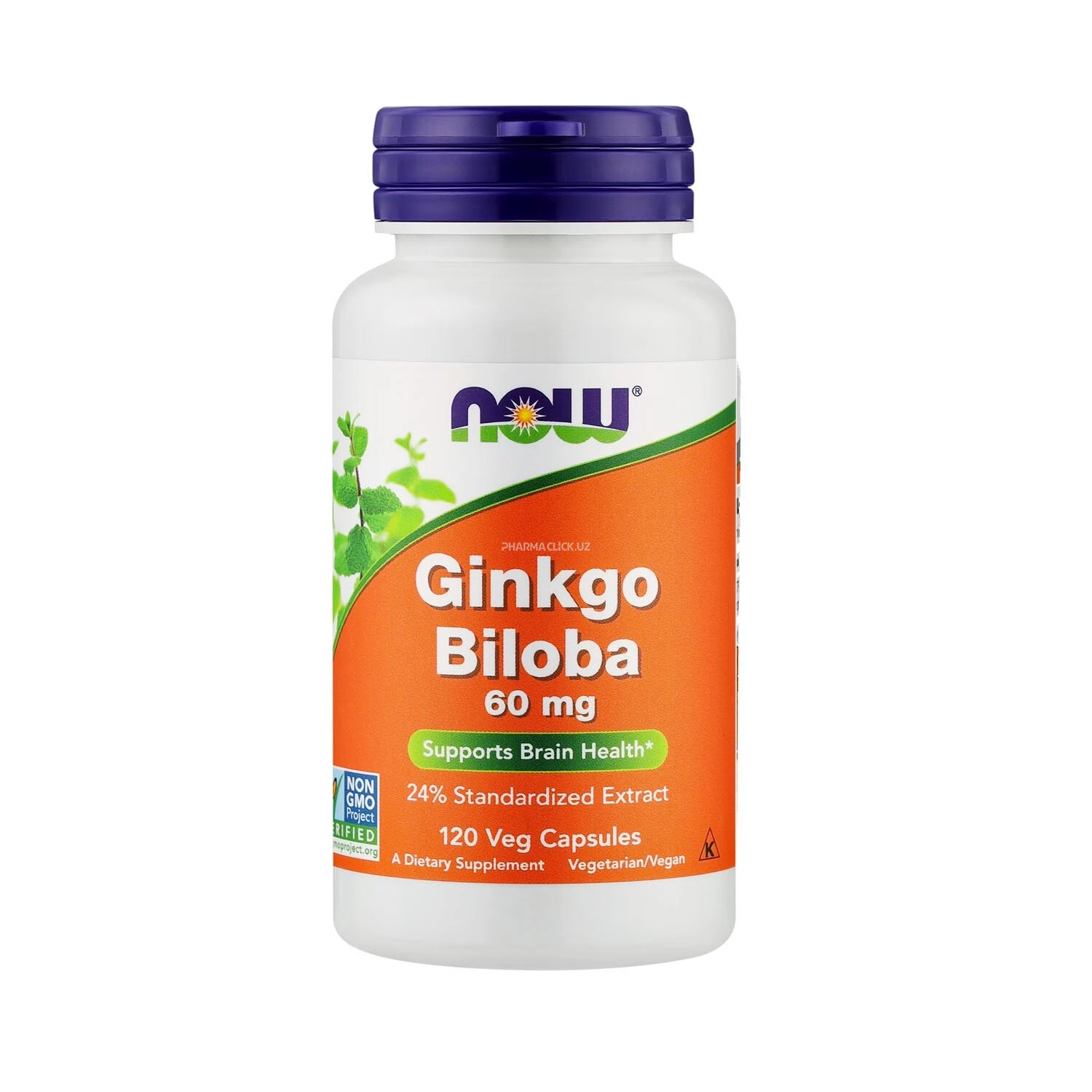 Гинкго билоба NOW Foods, 60 мг, 120 шт