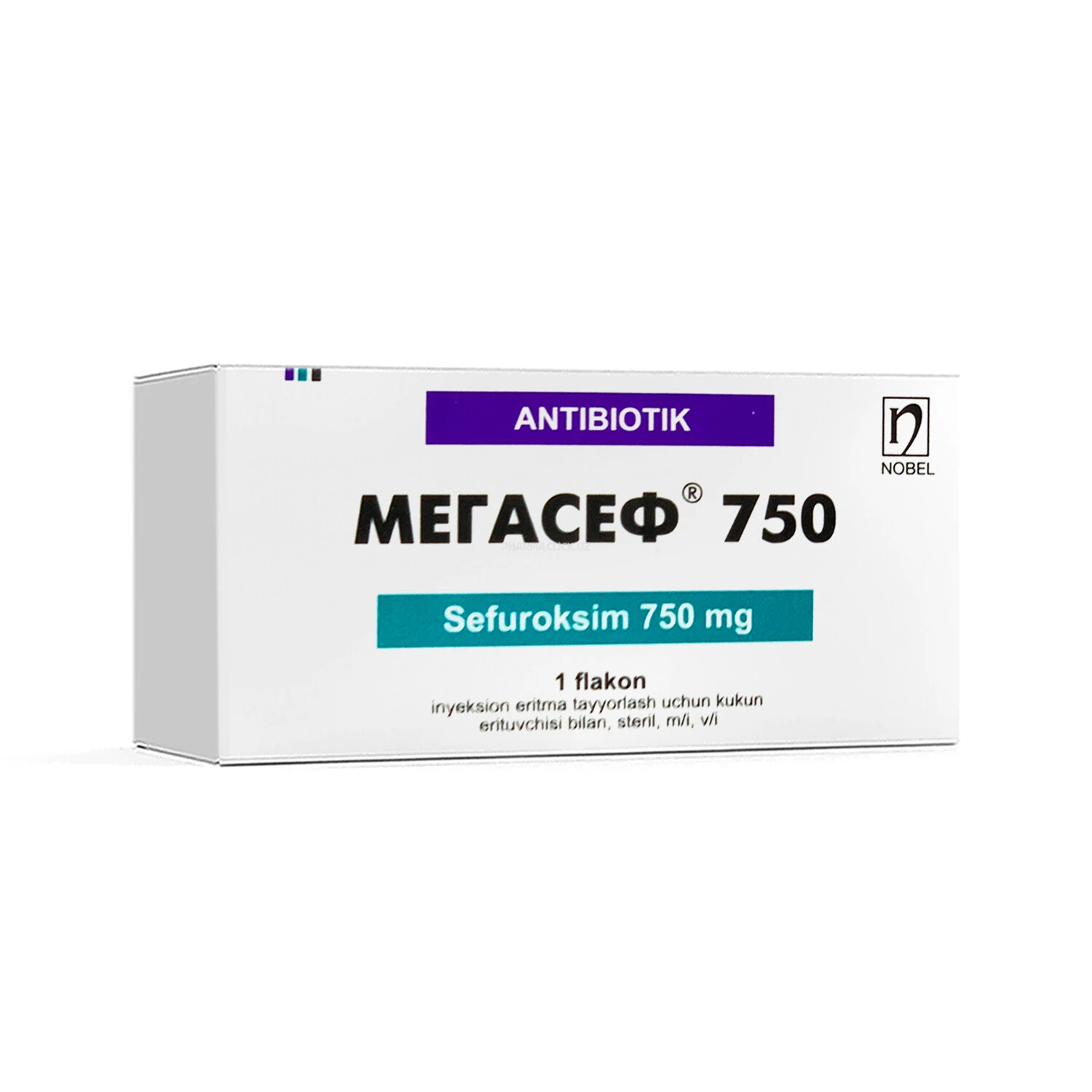 Мегасеф 750 пор. д/ин. №1, с растворит. 6мл