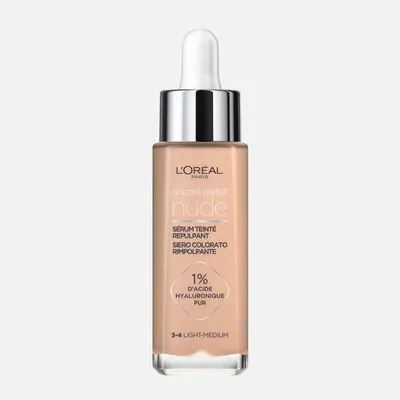 Тональная сыворотка L'Oreal Paris Accord Parfait Nude, гиалуроновая, тон 3-4, 30 мл