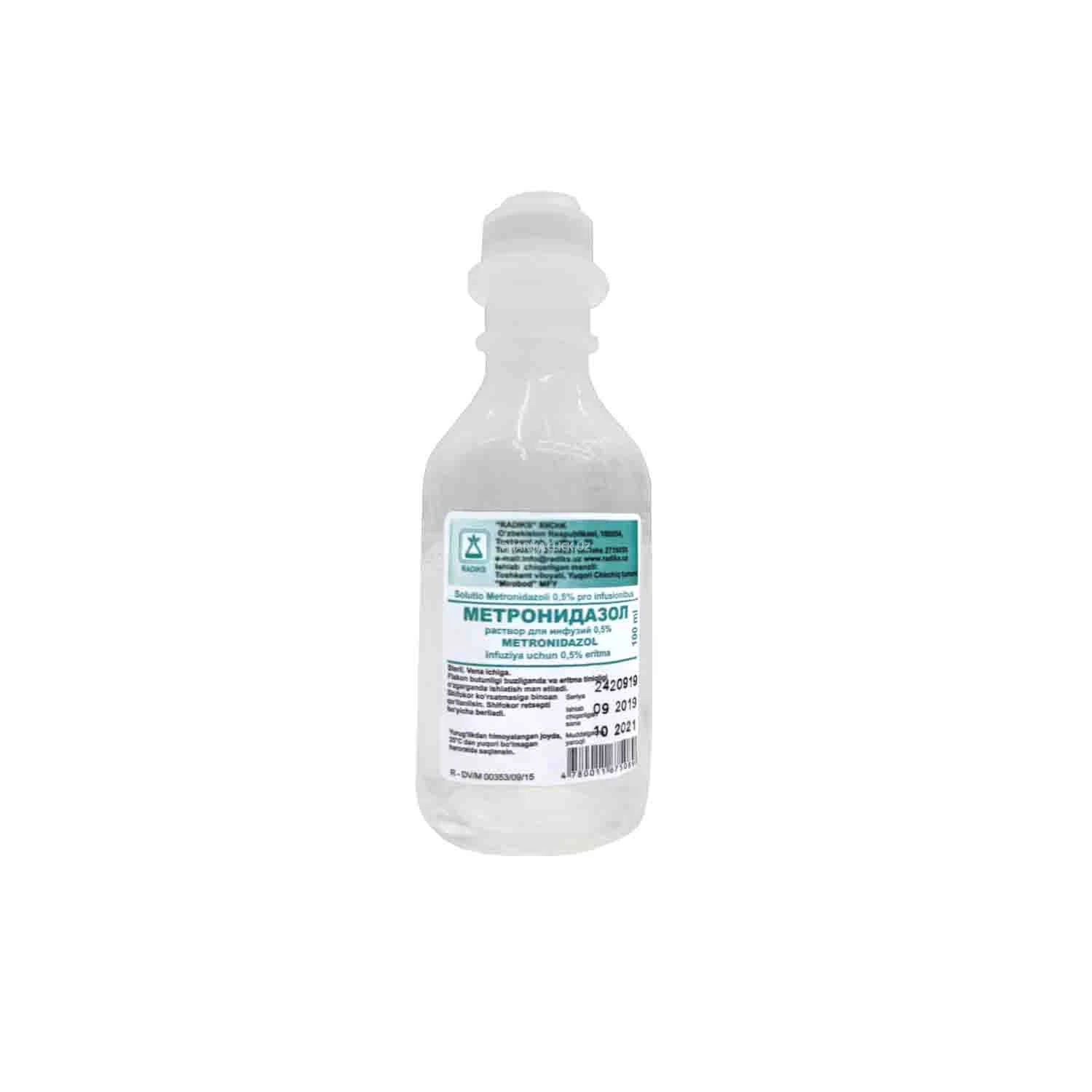Метронидазол р-р д/инф. 0,5% 100мл Radiks