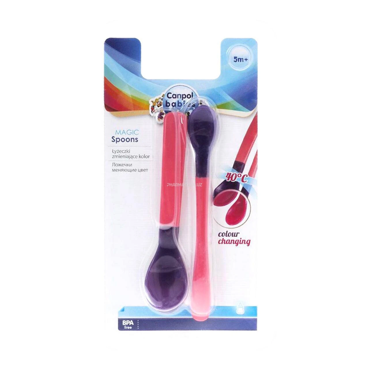 Ложечки меняющие цвет №2шт (пластик)