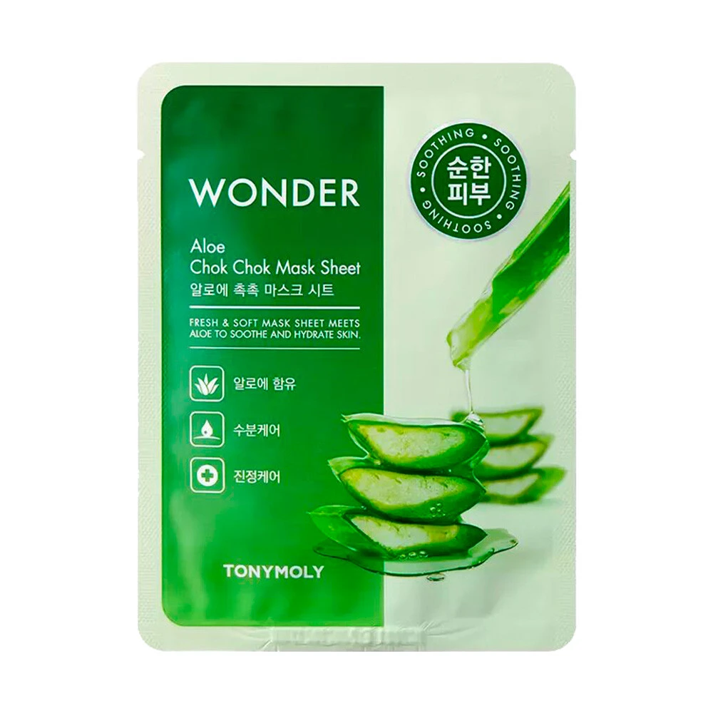 Маска для лица Tony Moly WONDER ALOE CHOK CHOK MASK SHEET 21 мл Маска для лица Tony Moly WONDER ALOE CHOK CHOK MASK SHEET 21 мл