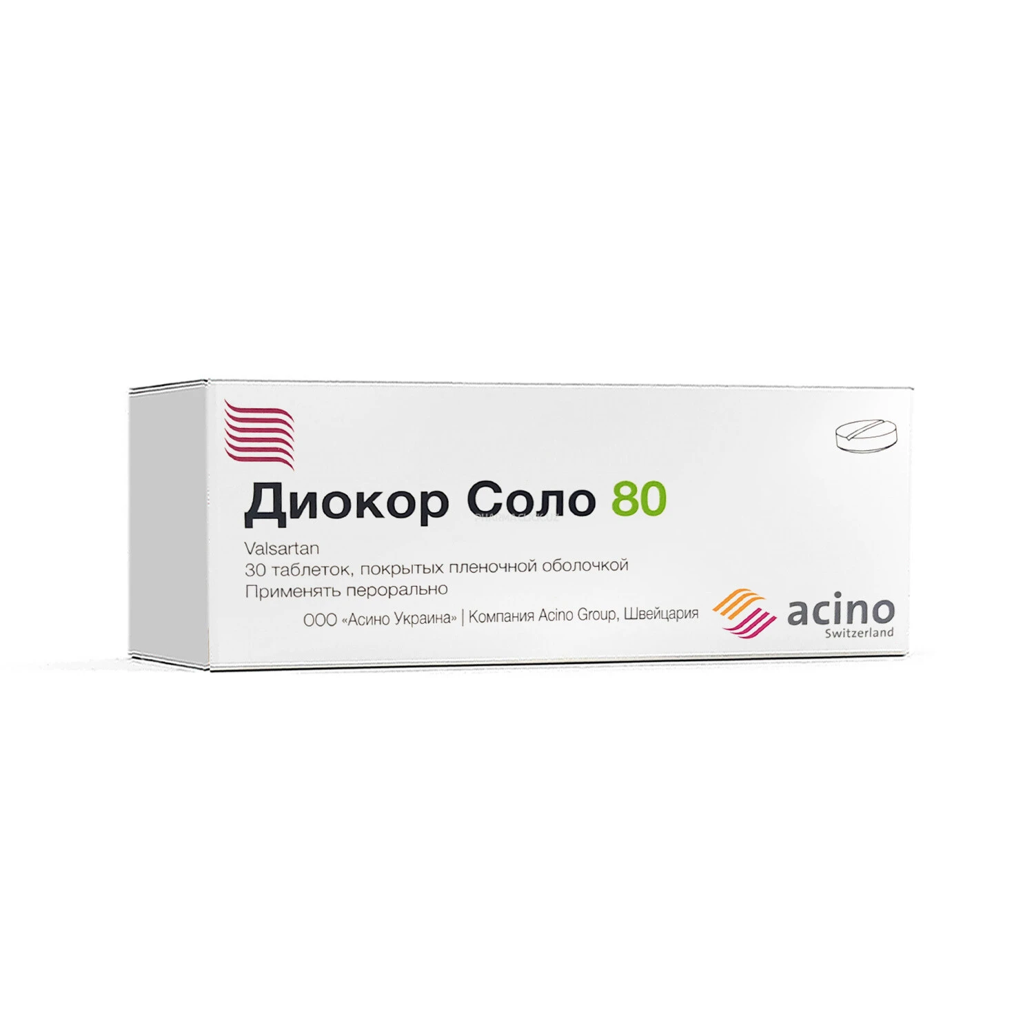 Diokor Solo 80 tab. 80mg №30