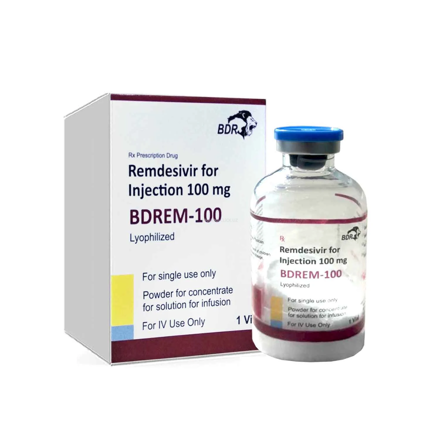 РЕМДЕСИВИР для инъекц 100 мг Бдрем-100 №1