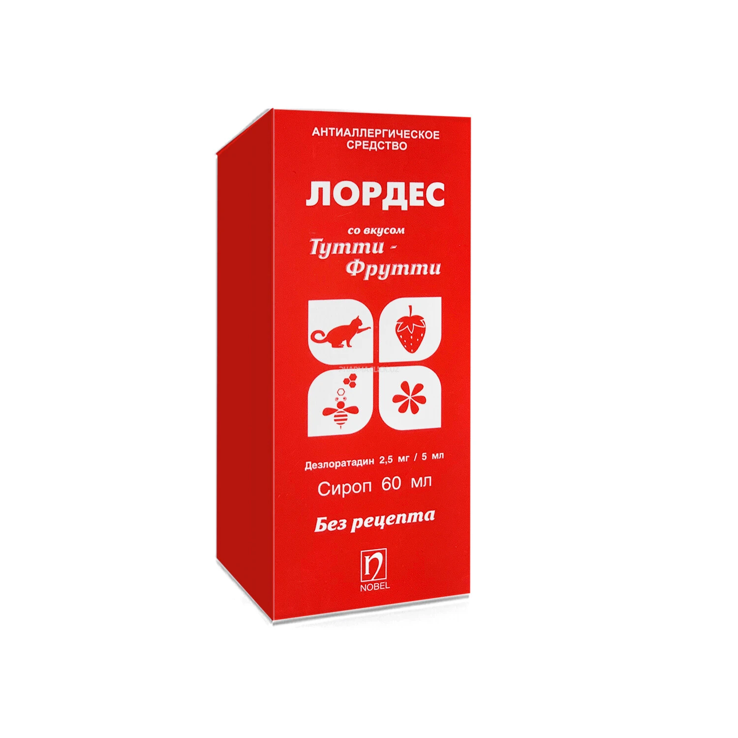 Lordes sirop 2.5 mg/5 ml flakonlarda 60 ml