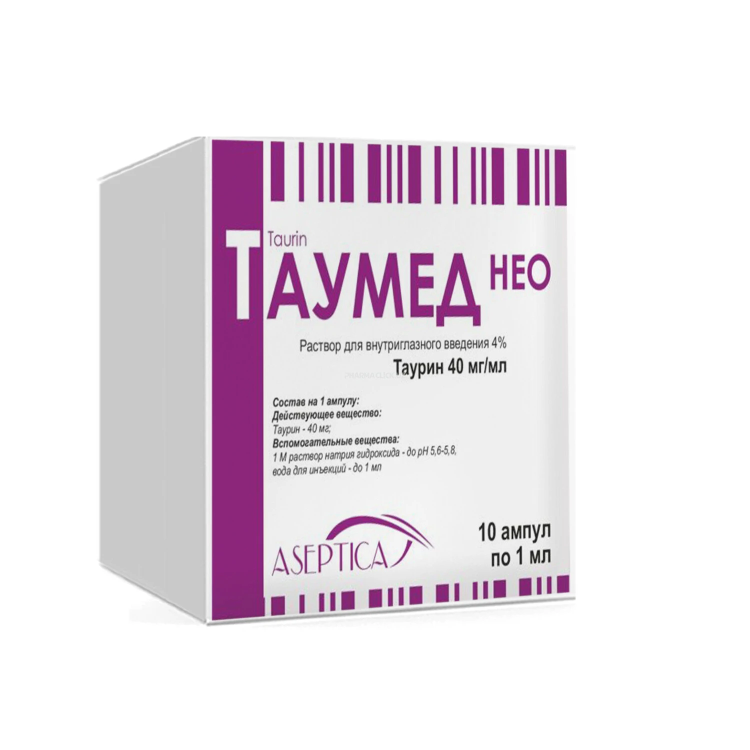 Таумед НЕО раствор для внутриглазного введения 4,0% 1мл № 10