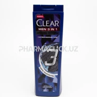 Clear Мen 3 in 1 с активированным углём