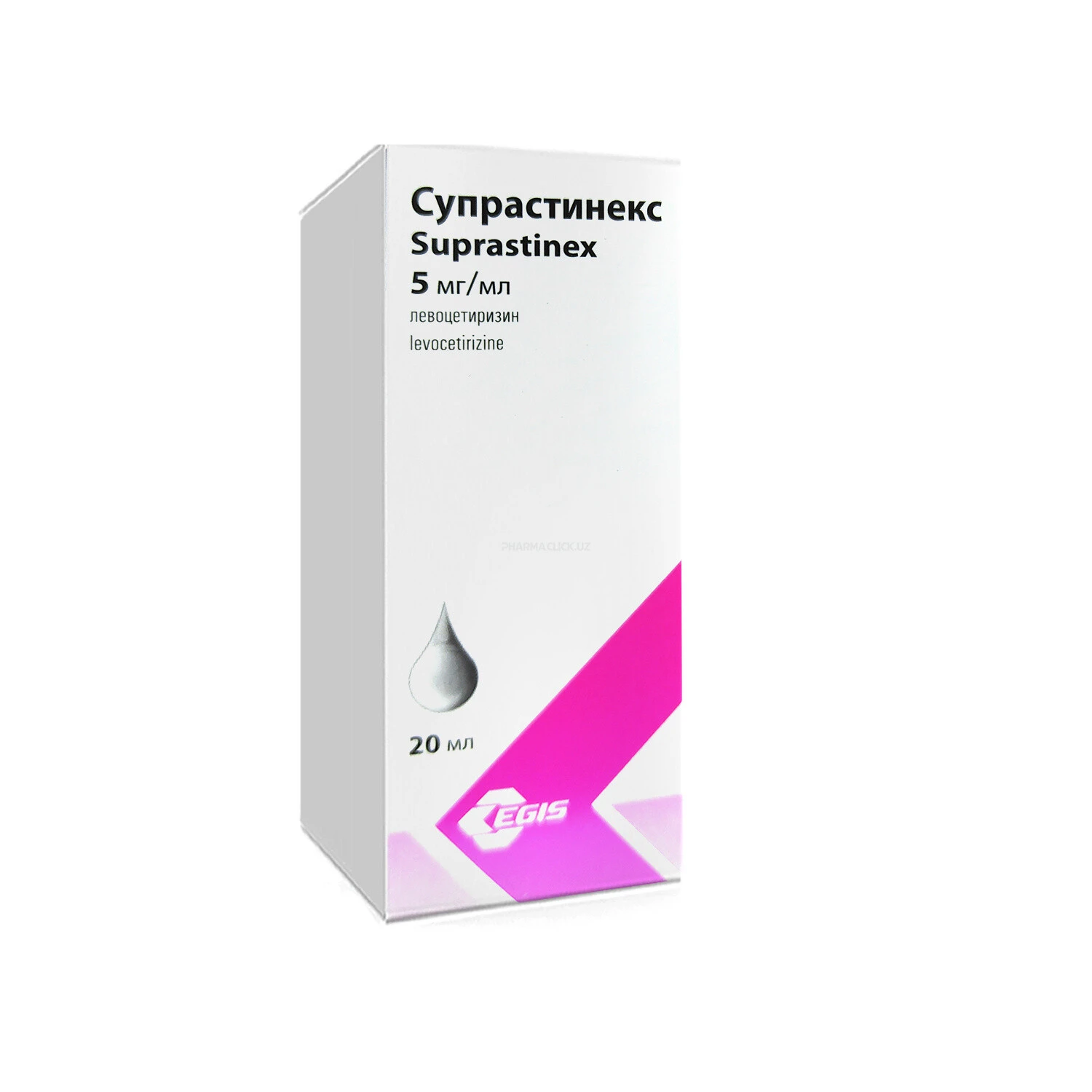Suprastineks ichga qabul qilish uchun tomchilar 5mg/ml 20ml