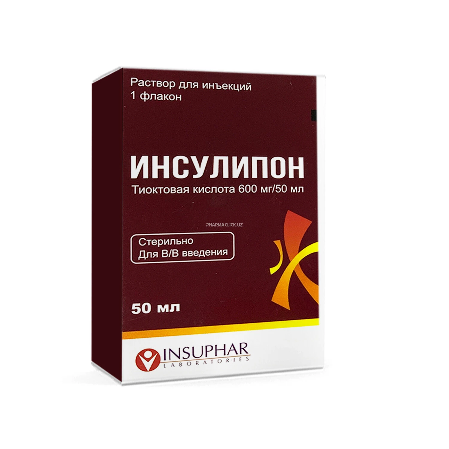 Insulipon  in'ektsiya uchun eritma 600mg/50ml flakony №1
