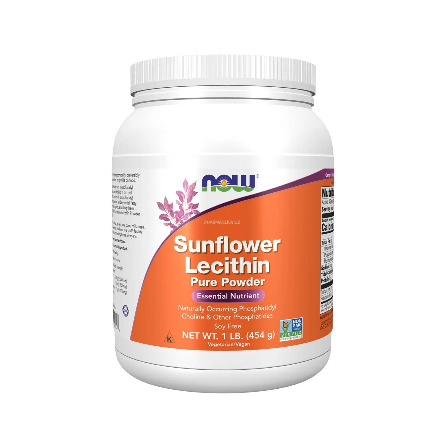 NOW Foods kungaboqar letsitini kukuni. 454 g 1 funt