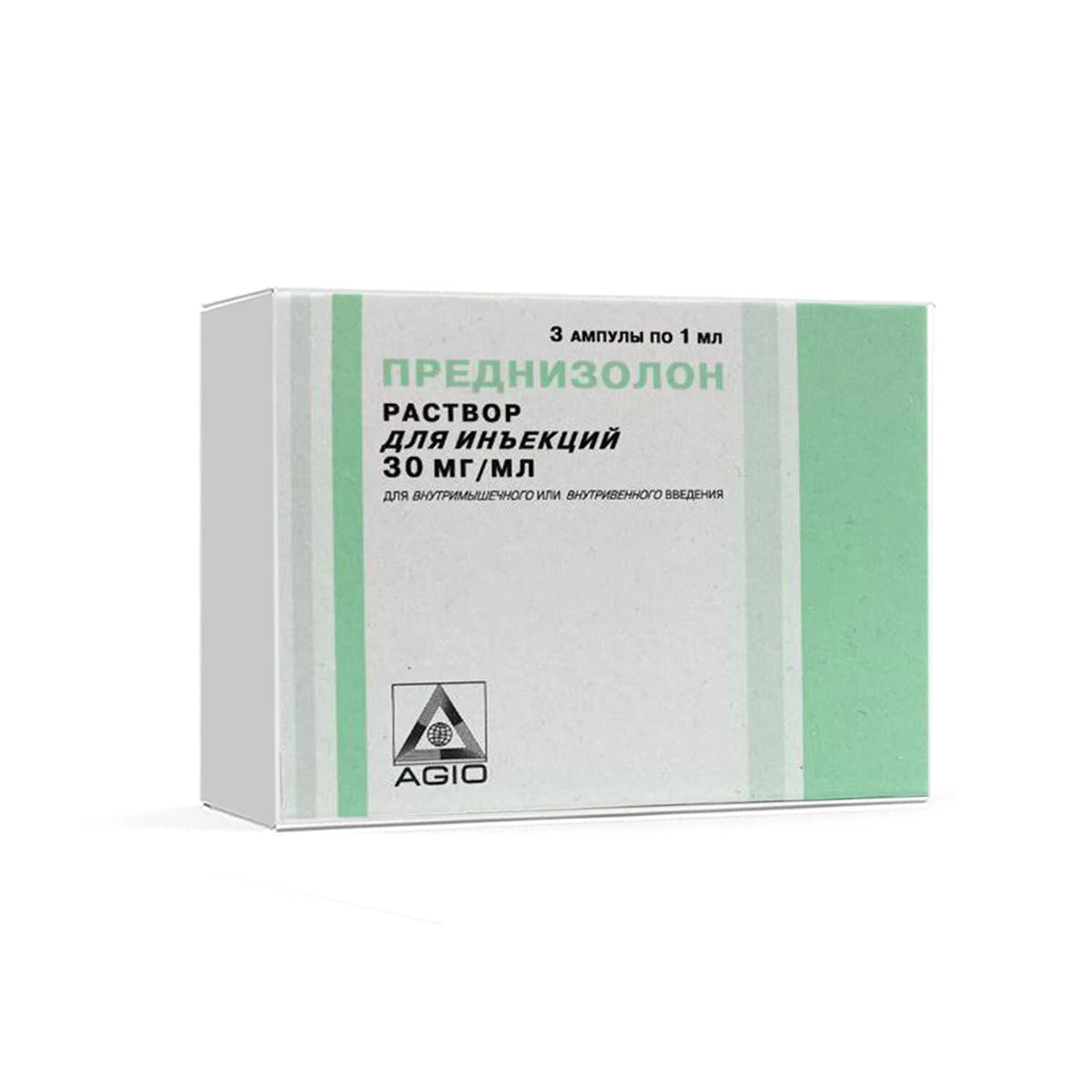 Преднизолон р-р 30мг/мл 1мл №3 (AGIO Pharm)