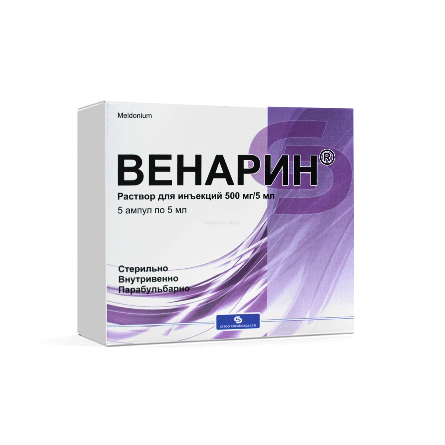 Venarin In'ektsiya uchun eritma 500 mg / 5 ml  №5