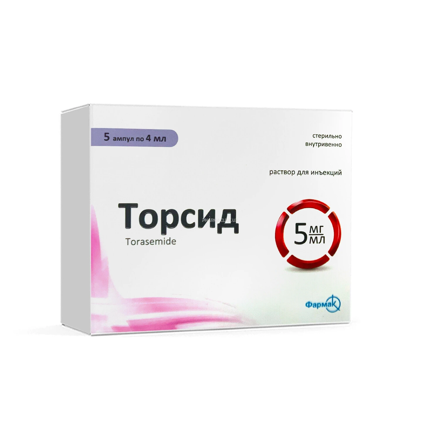 Торсид р-р д/инф.5 мг/мл 4 мл №5 Фармак