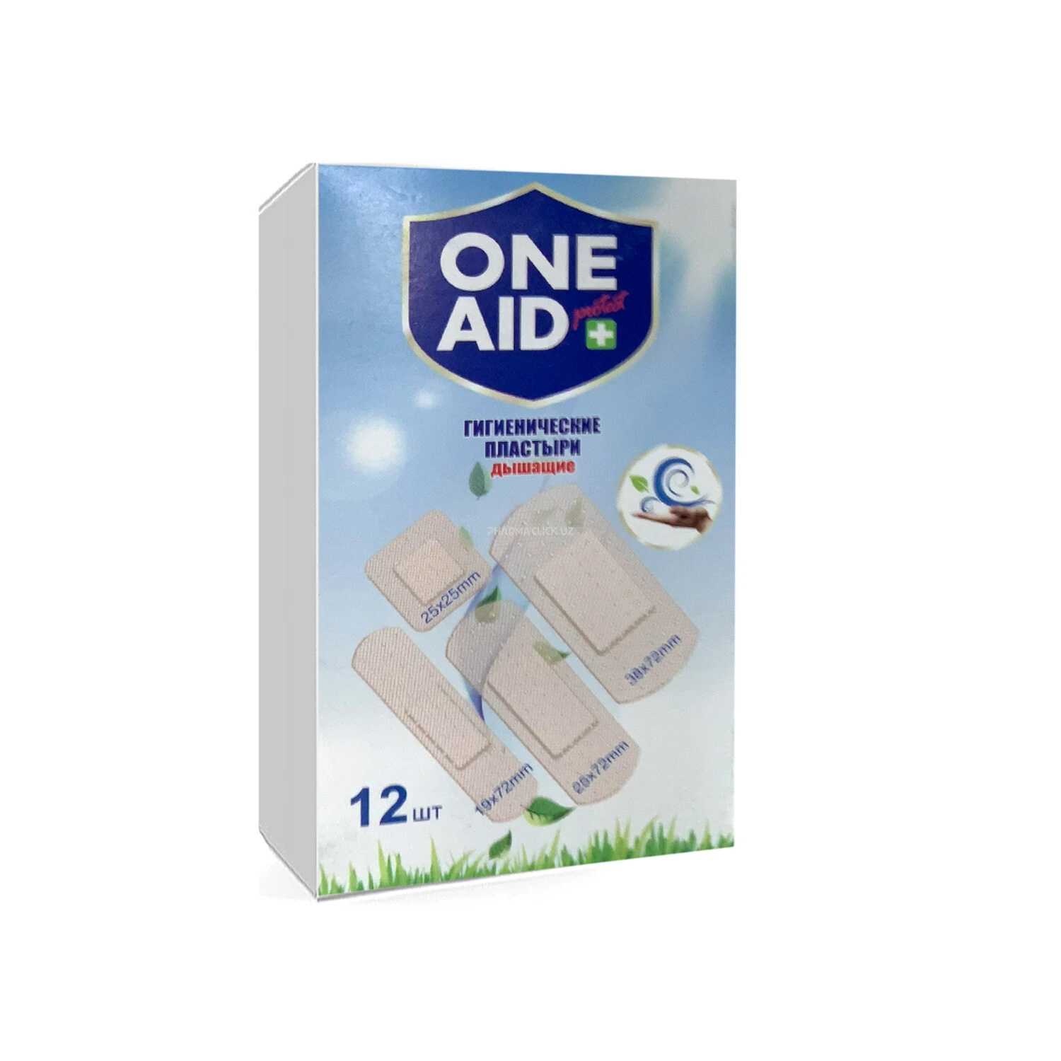 Пластырь гигиенический на поливинилхлоридной (дышащей) основе ONE AID №12 (универсал)