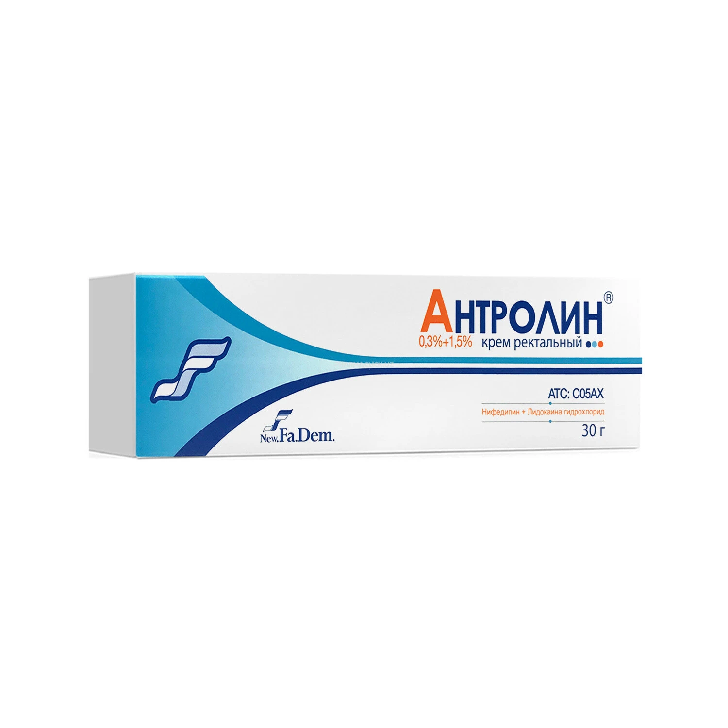 Антролин крем 0,30г+1,5г 30 г