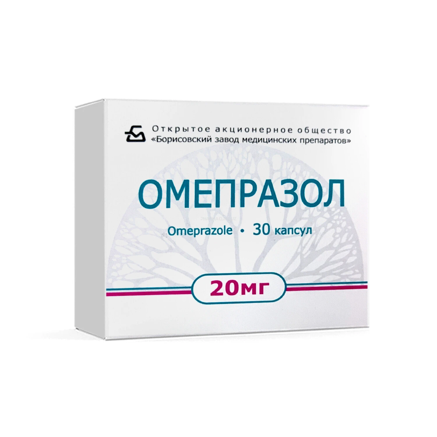 Омепразол кап. 20 мг№ 30  Борисовский