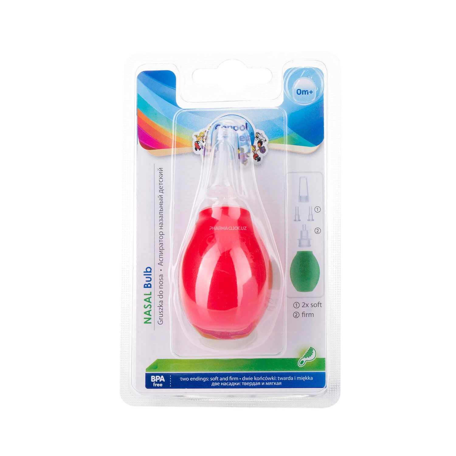 Yumshoq uchi bilan burun uchun aspirator, silicon