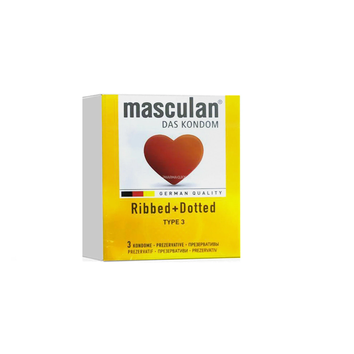 Prezervativlar Masculan №3 Halqalar va sivilcalar bilan