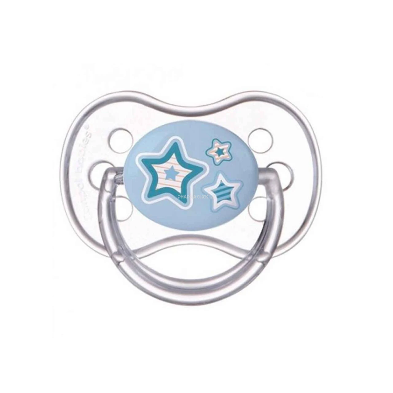 Newborn baby, ko'k yulduzlar, Silikon simmetrik rezinka so'rg'ich (6-18 m)