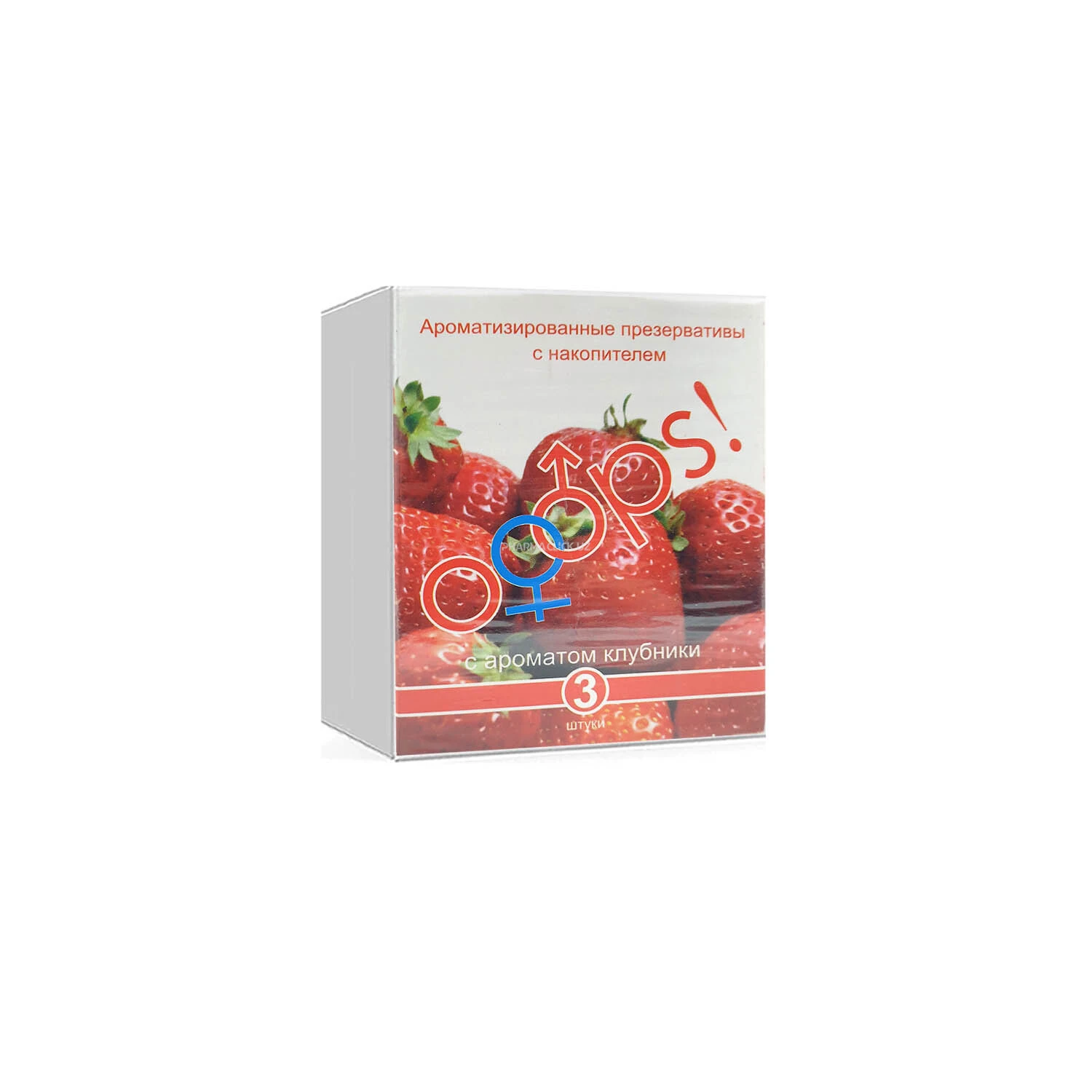 Презервативы OOOPS №3 с ароматом клубники