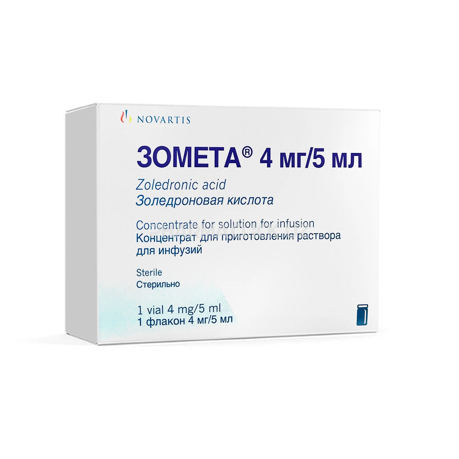 Зомета р-р 4мг/5мл/ №1 Зомета р-р 4мг/5мл/ №1