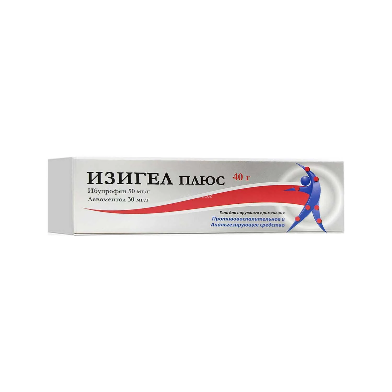 Izigel Plyus gel tashqi foydalanish uchun 50mg/g + 30mg/g 40g (tuba)