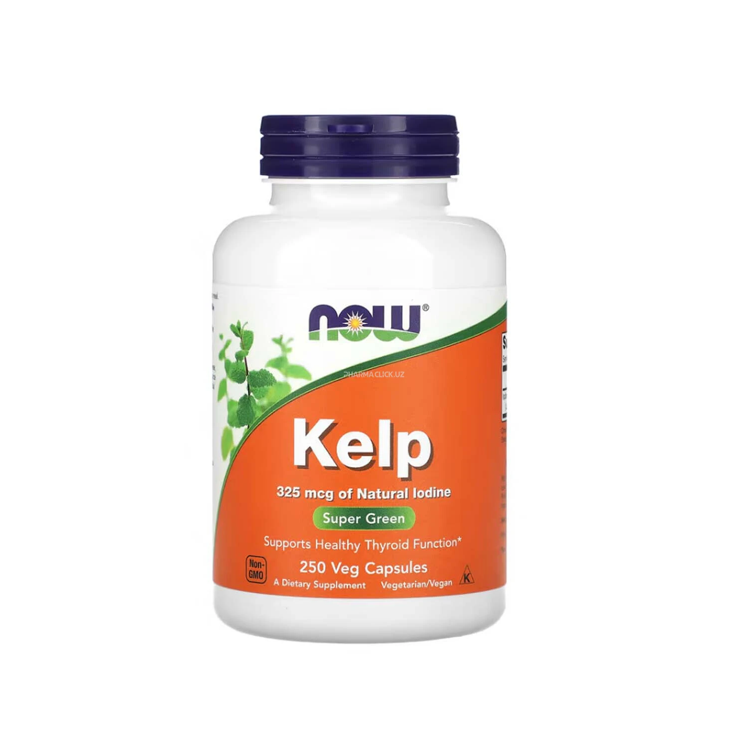 Kelp (dengiz o‘tlari) Now Foods 250 o‘simlik kapsulalari