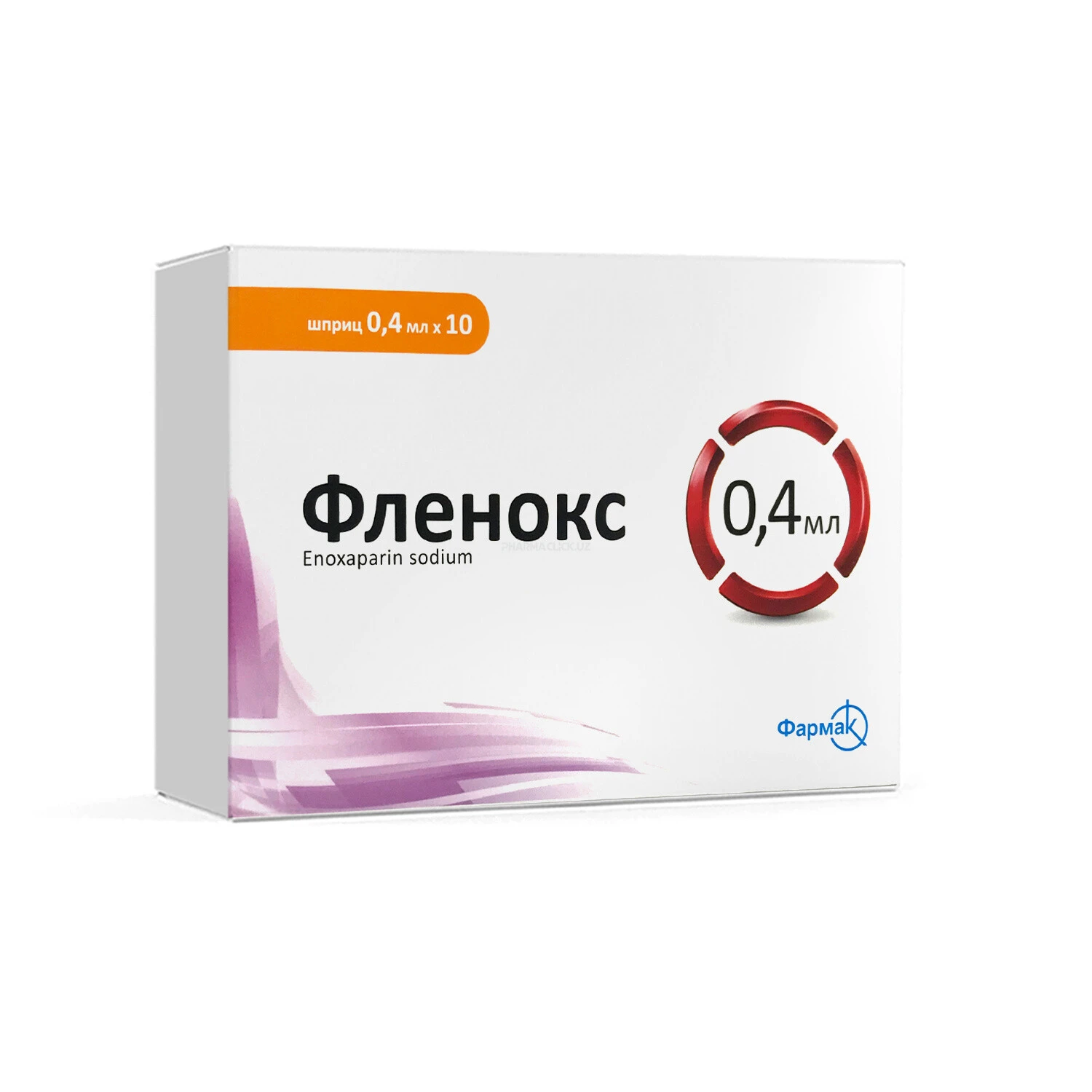 Flenoks in'ektsiya uchun eritma 4000 anti-Xa XB/0.4ml №2, shprits