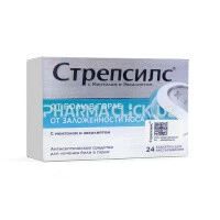 стрепсилс ментол и эвкалипт 24