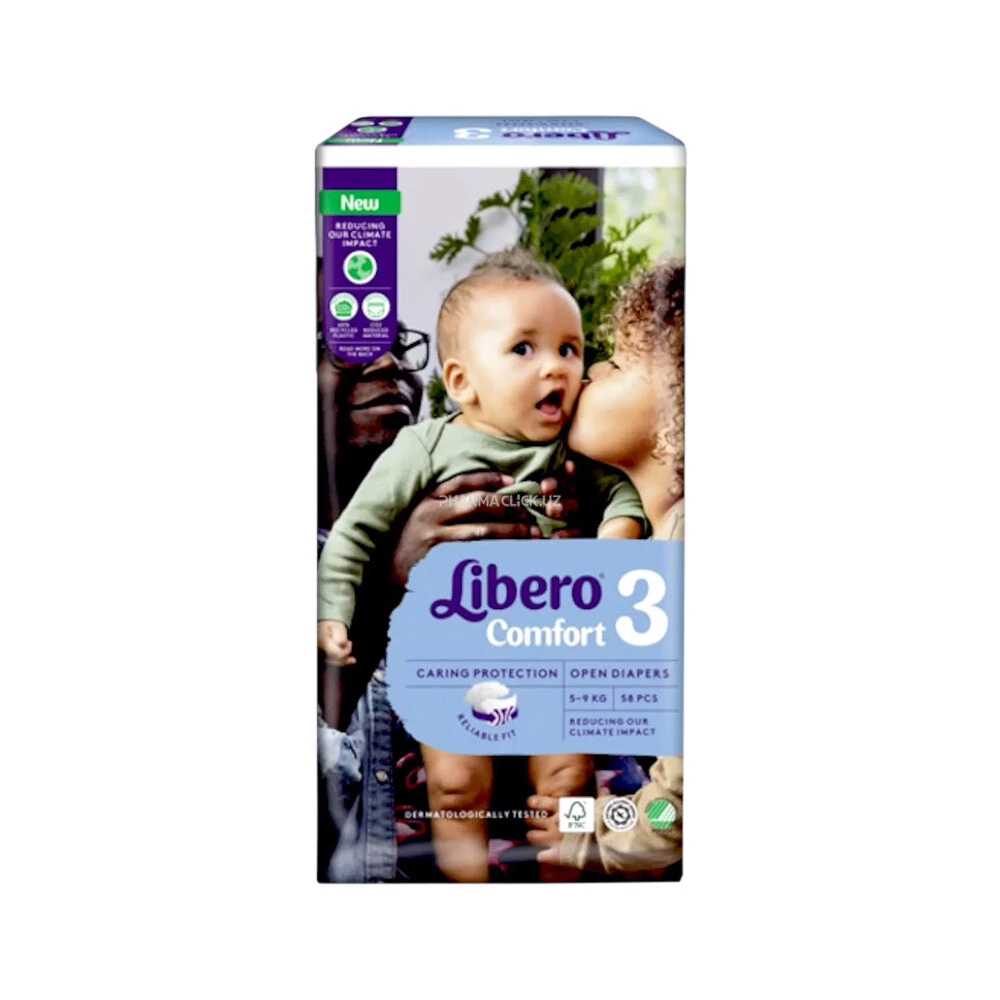 Подгузники детские Libero Comfort 3 middle (4-9КГ) 58 шт