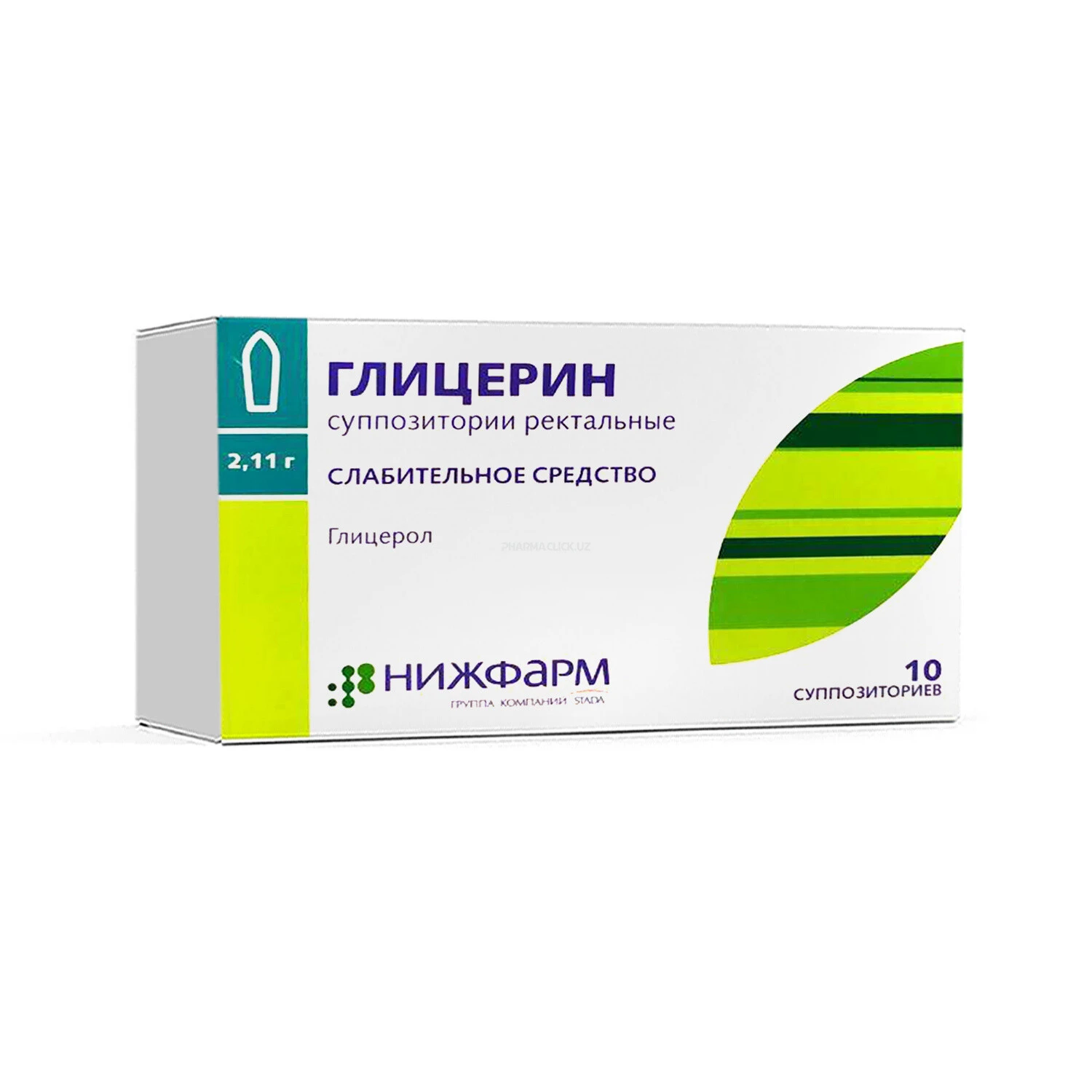 Глицерин супп.рект. 2,11г №10(Нижфарм)