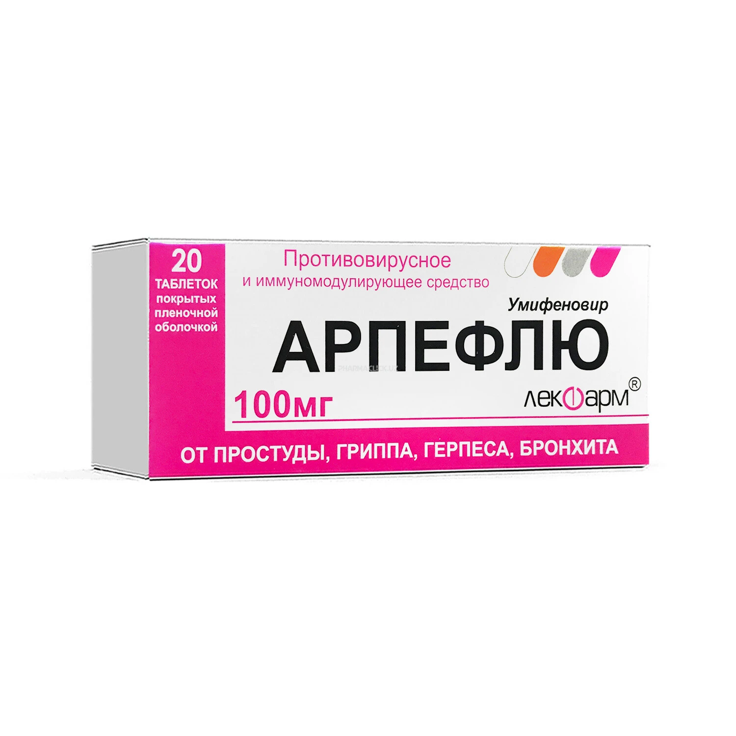 АРПЕФЛЮ 100 МГ №20 ТАБ. (АРБИДОЛ)