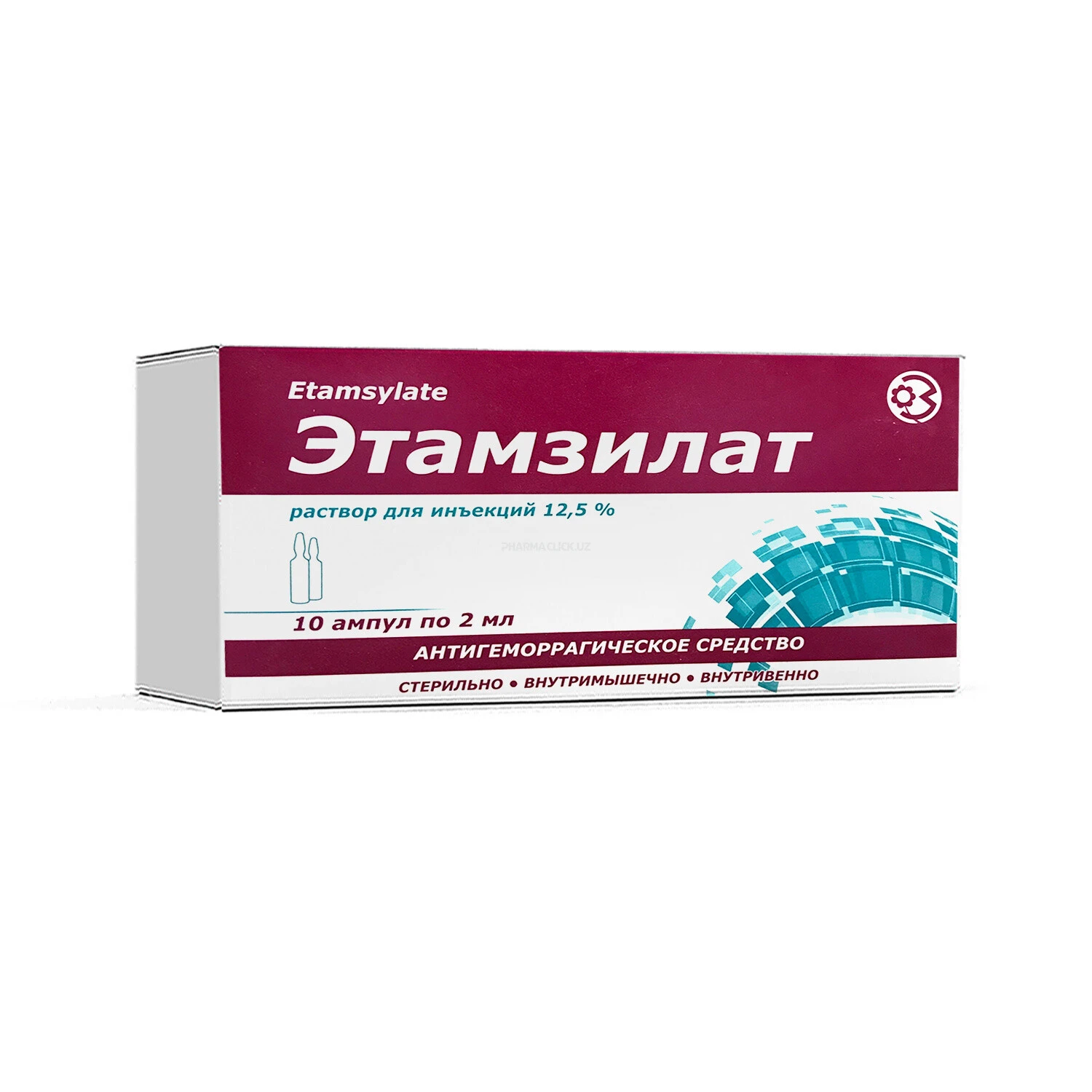 Etamzilat in'ektsiya uchun eritma 12,5% 2ml №10