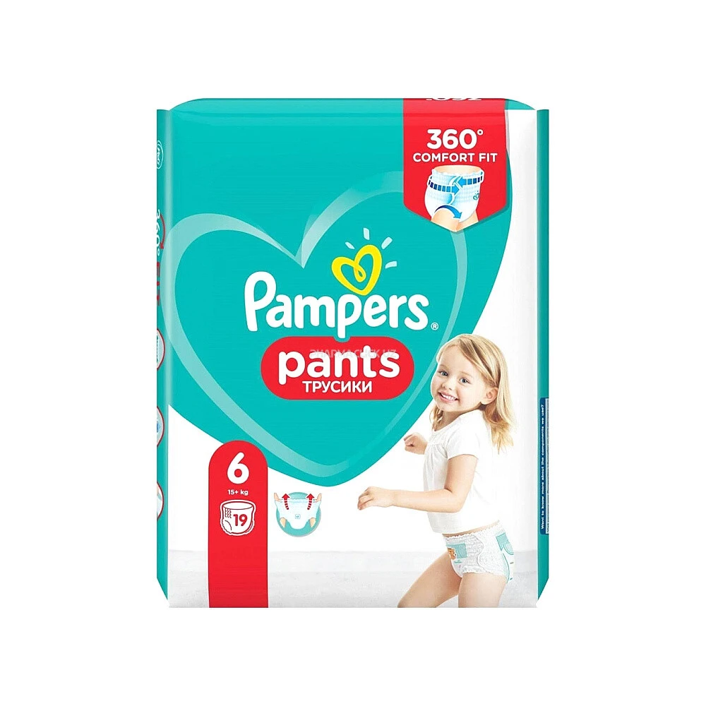 Подгузники-трусики Pampers 6-19 шт