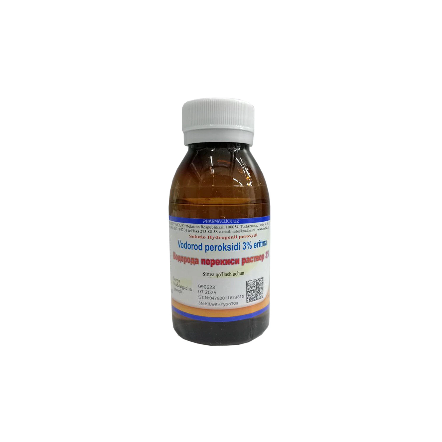 Vodorod peroksidi eritma 3% 90ml Radiks