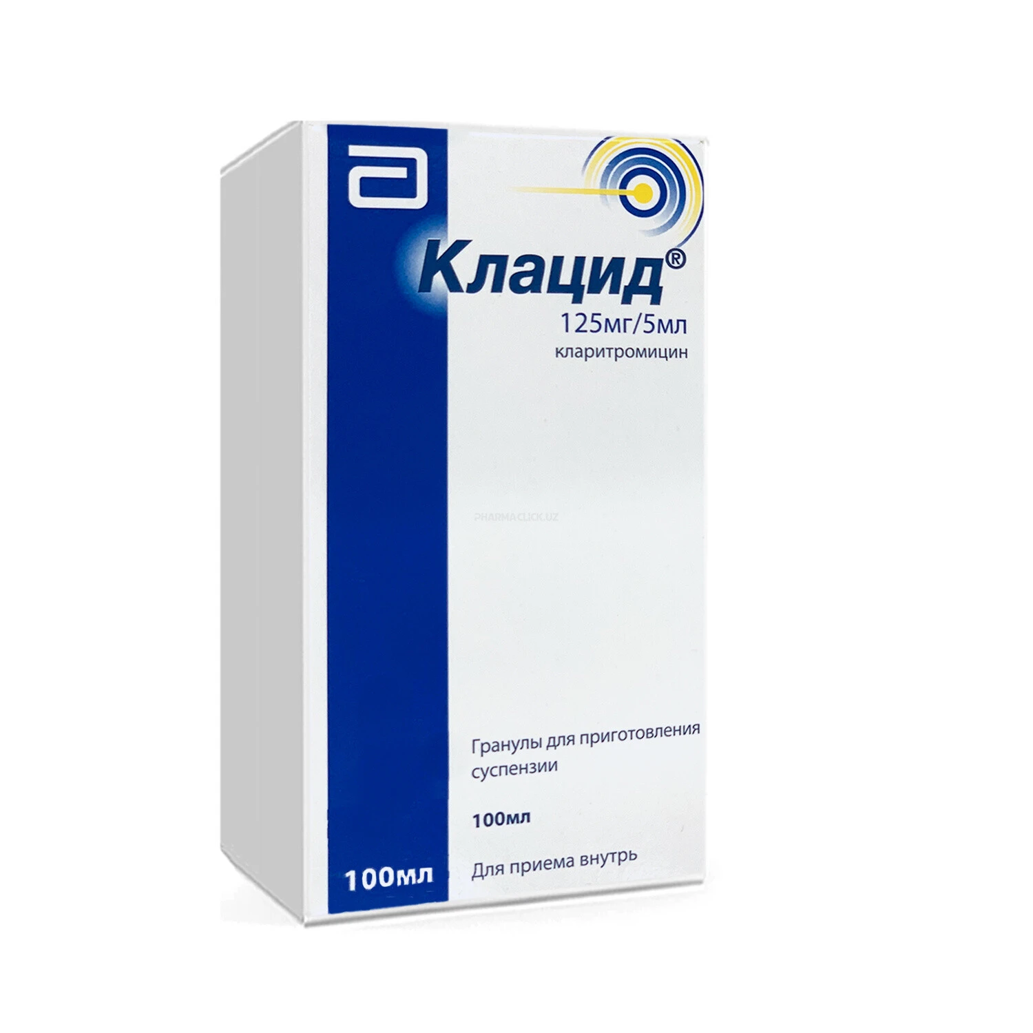 Клацид 125 мг / 5 мл порошок для приготовления суспензии 100 мл №1