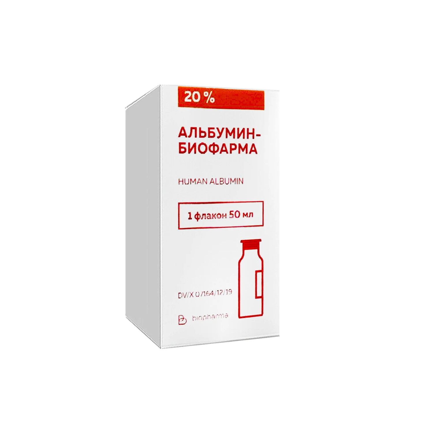 Альбумин-Биофарма р-р 20% 50мл №1 (флакон)