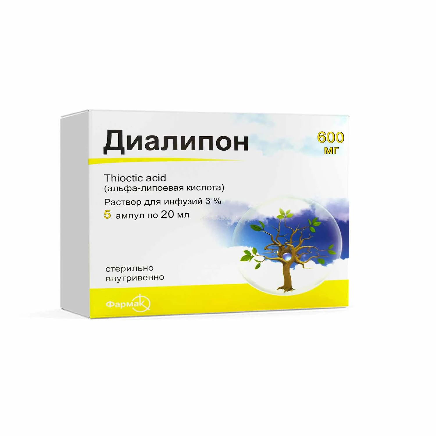 Dialipon infuziya uchun eritma 3% 20ml №5 Farmak