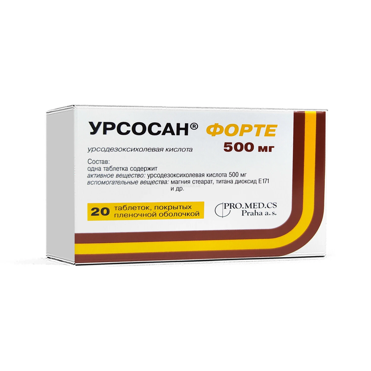 Урсосан Форте таб. 500мг №20