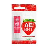 LIBREDERM АЕВИТ гигиеническая помада питательная Дикая клубника 4 г