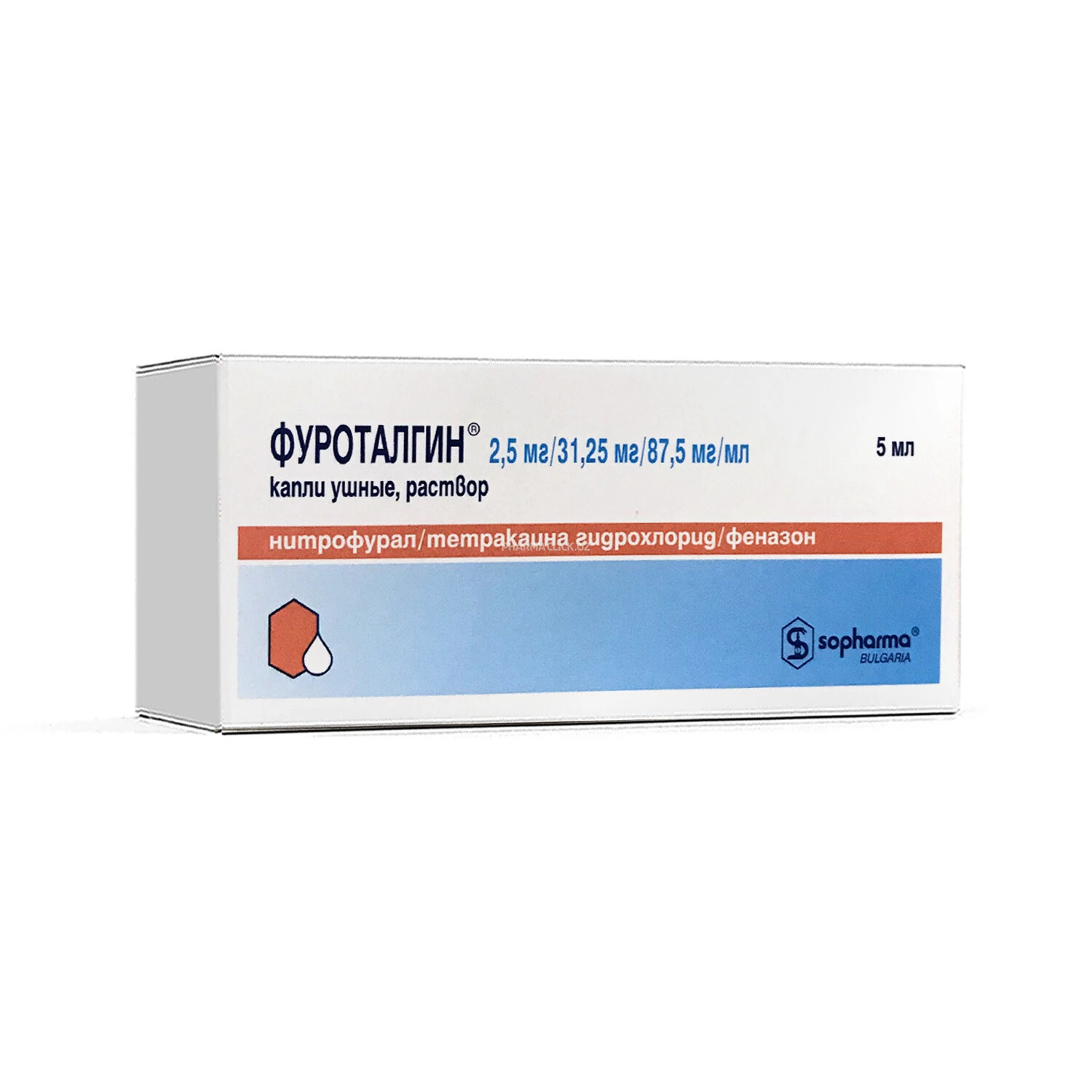Furotalgin quloq tomchilari, eritma 5ml