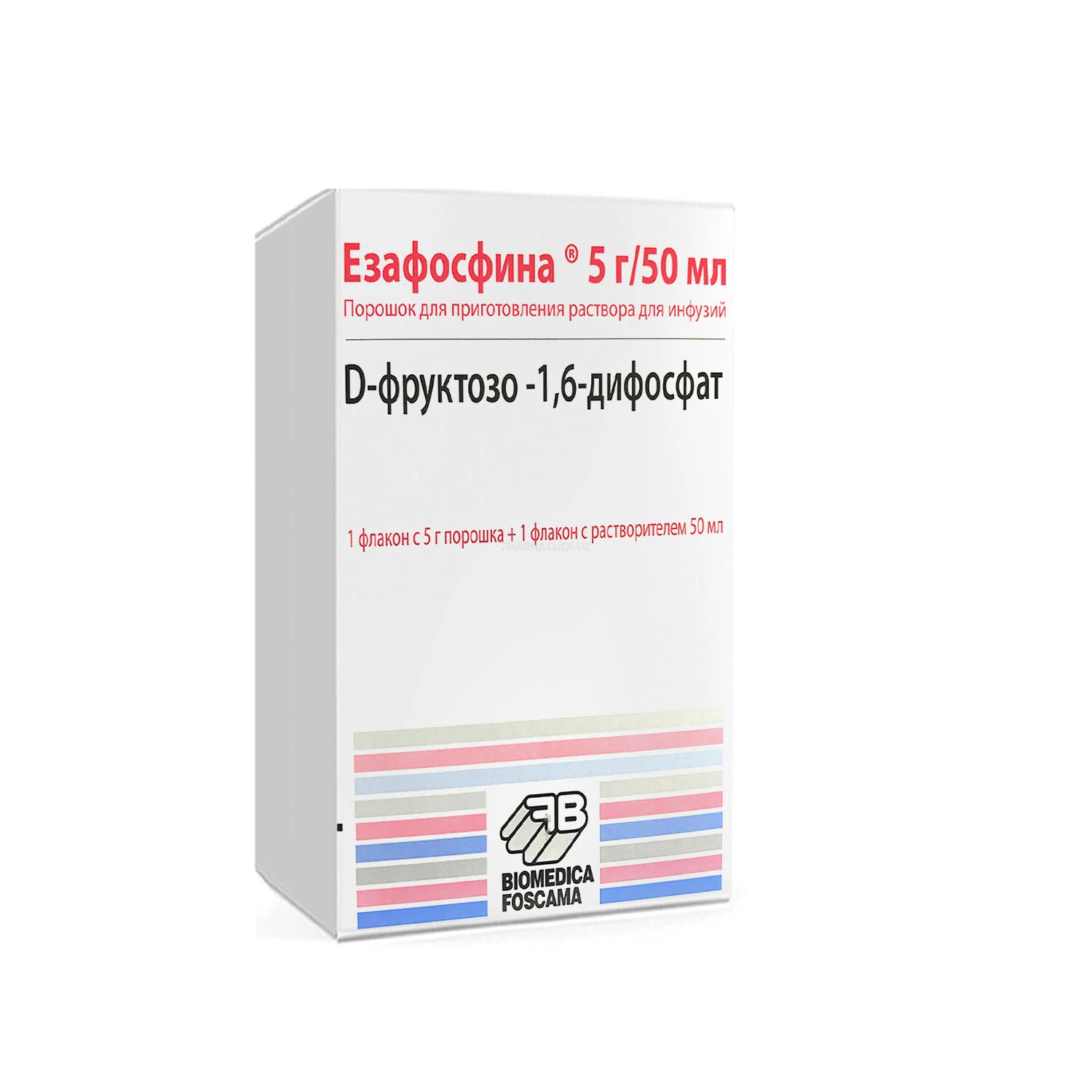 Yezafosfina infuziya uchun eritma 5 g / 50 ml