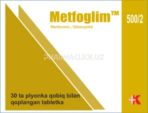 Metfoglim tab. 500mg/2mg №30 Metfoglim tab. 500mg/2mg №30