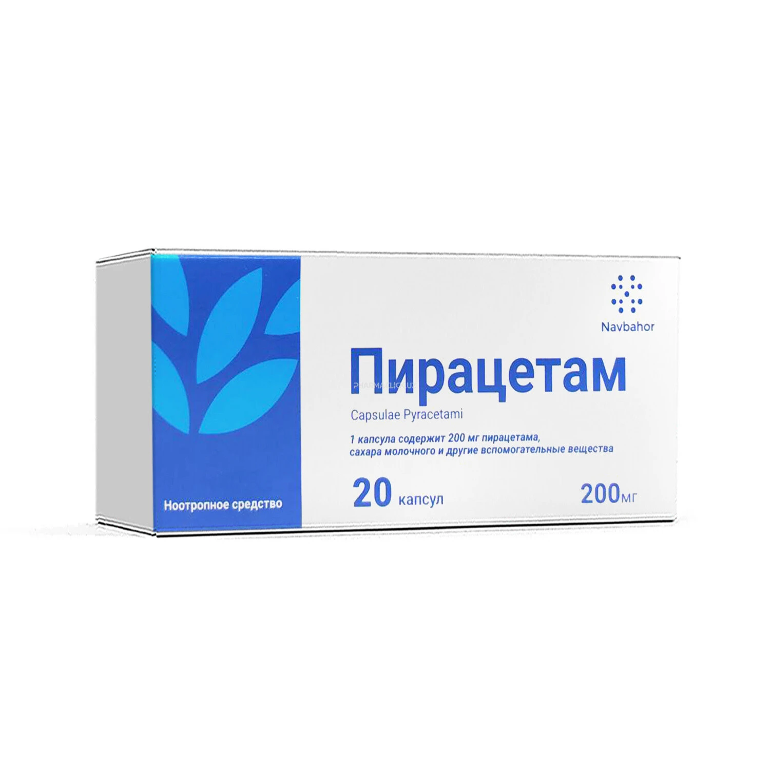 Piratsetam kapsulalar 200mg №20 (NAVBAHOR SANOAT)