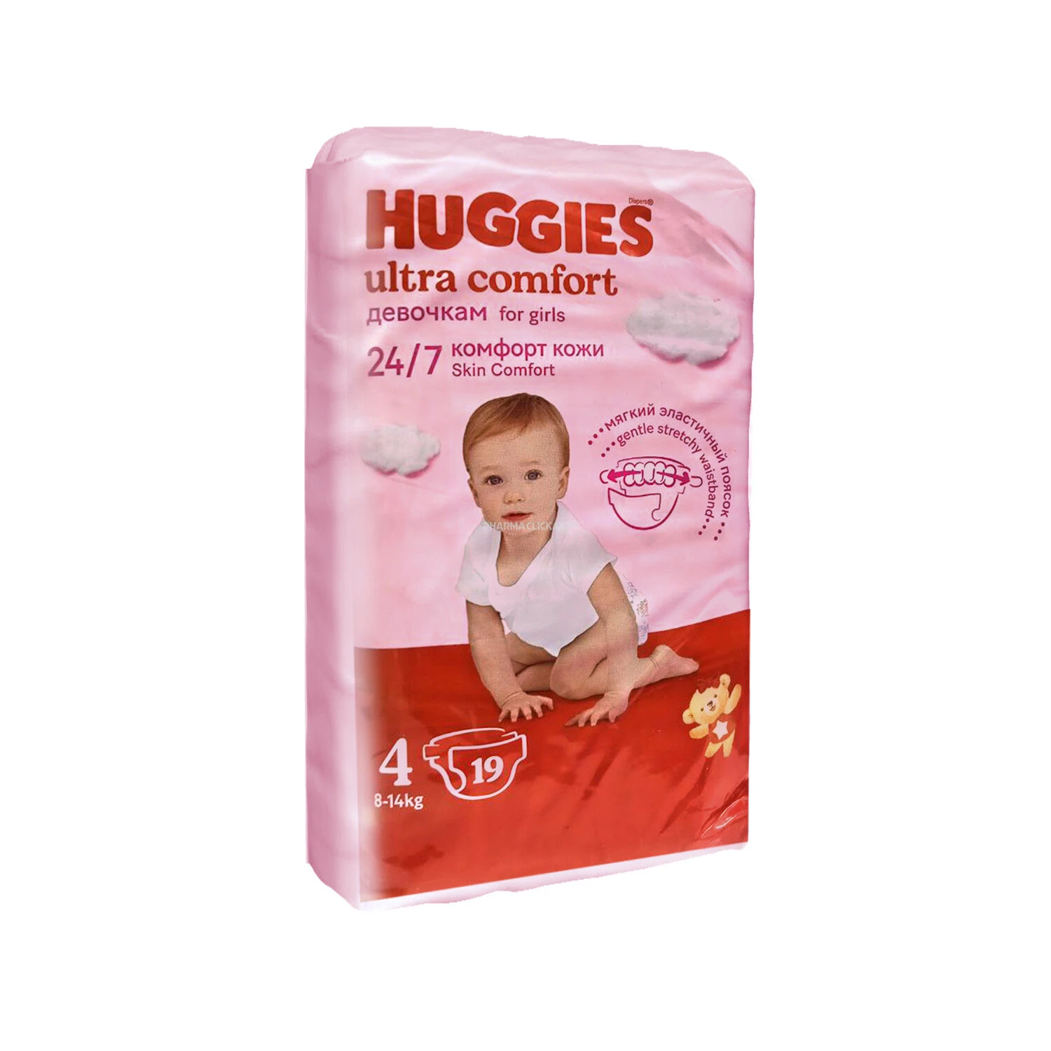 Подгузники Хаггис Ульт.Комф 4(8-14кг) 19*8 дев
