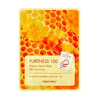 Маска для лица PURENESS 100 PROPOLIS MASK SHEET 21 мл