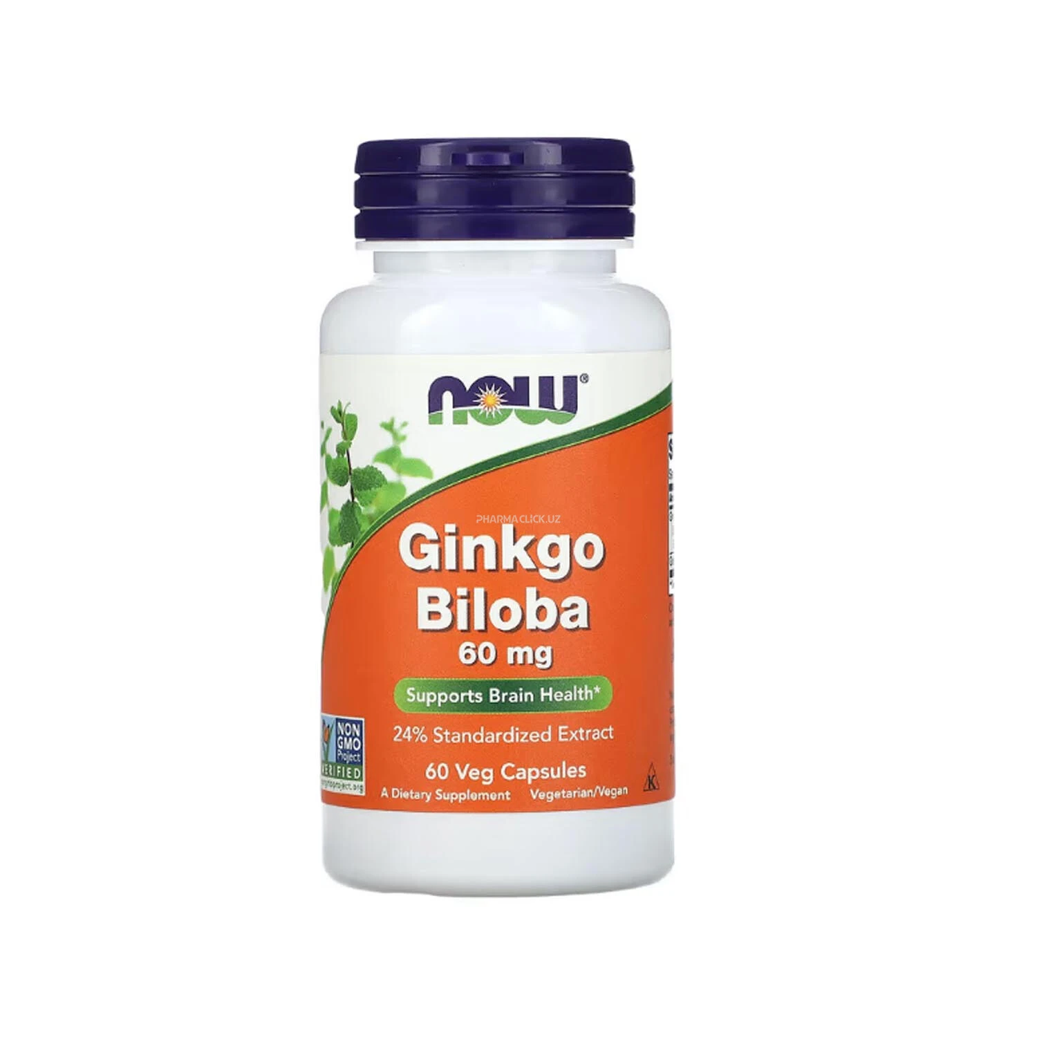 Гинкго билоба NOW Foods, 60 мг, 60 капс